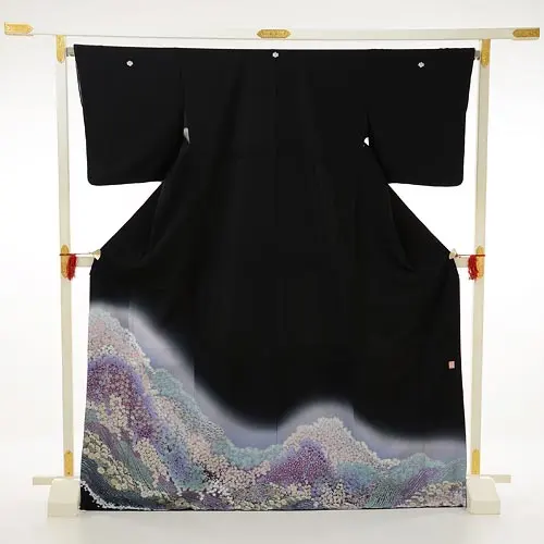 留袖 レンタル 4408おぼろ染め襲ね小花に波 | 着物レンタルの