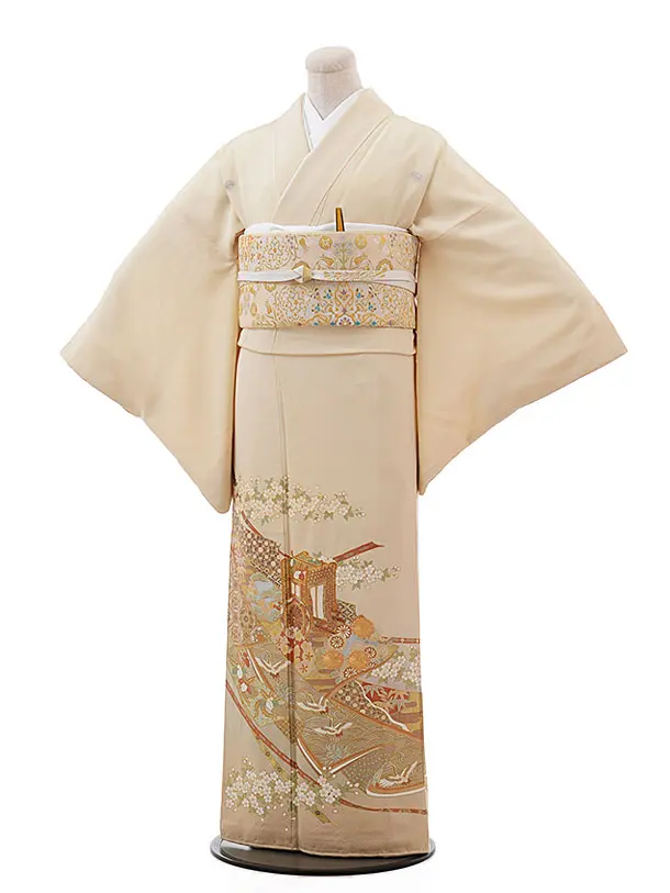 アンティーククリーム色の着物単品 楽天市場】【単衣きもの】H・L 着物 小紋【着物単品】ダスティ