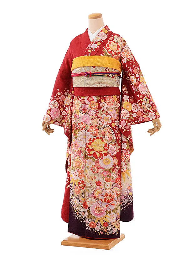 振袖フルセット 赤 古典 成人式 白衿付き 振袖 帯 小物一式 S-101 楽天市場】【2026年 成人式 1月 予約受付中】振袖 お買上 30点