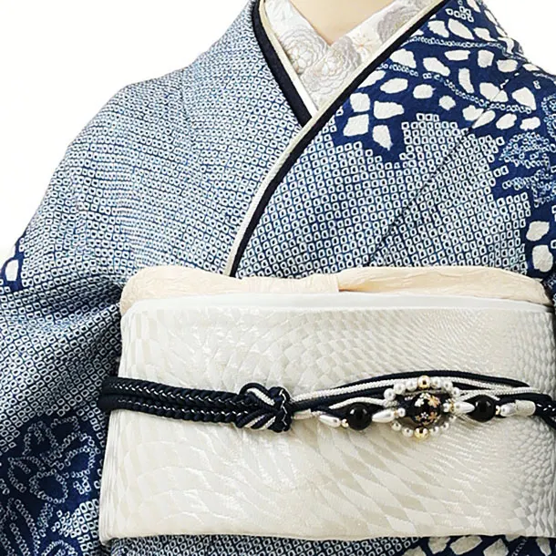 振袖レンタル1128【高級振袖】青 絞り 藤の花 | 着物レンタルの