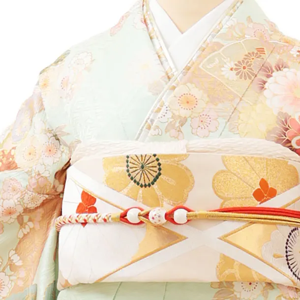 パステルぼかし四季の花々豪華花車鈴乃屋振袖Mサイズ パステルぼかし