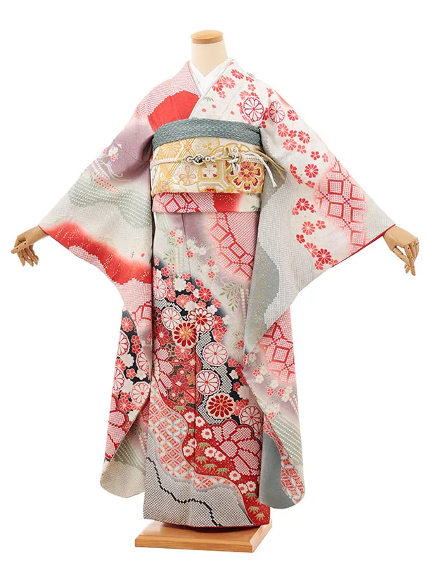 振袖レンタル1489 夕夕色 古典菊花