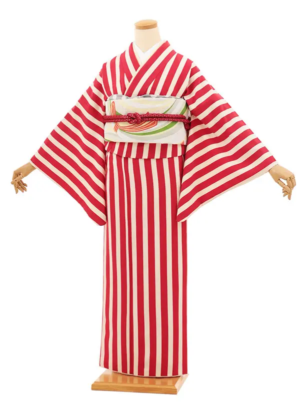 訪問着　光沢のある赤白橡色琴や花々　【三越】 楽天市場】【レンタル】高級正絹 訪問着 フルセットレンタル