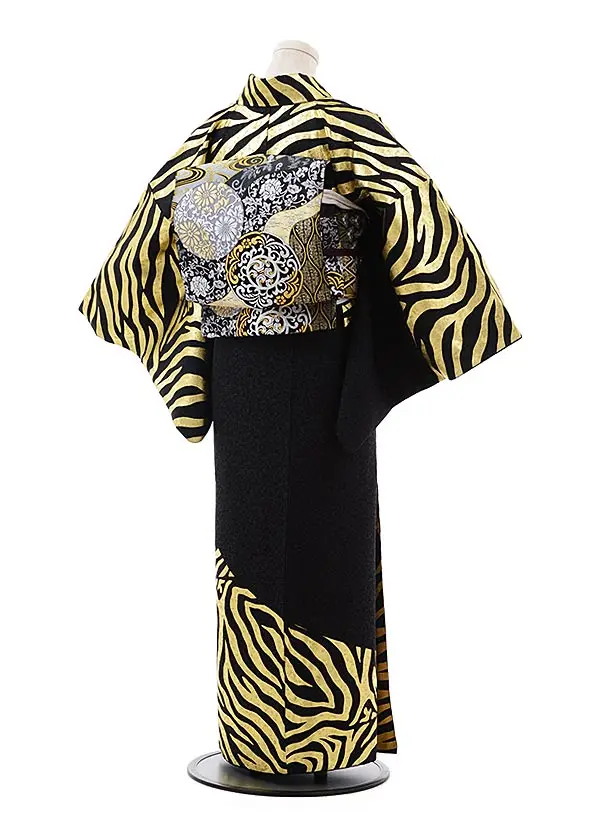 訪問着　フルセット　渋い　地紋　金彩加工　着物　H5 訪問着フルセット着物正絹花渦巻カーキ緑刺繍金彩加工H1