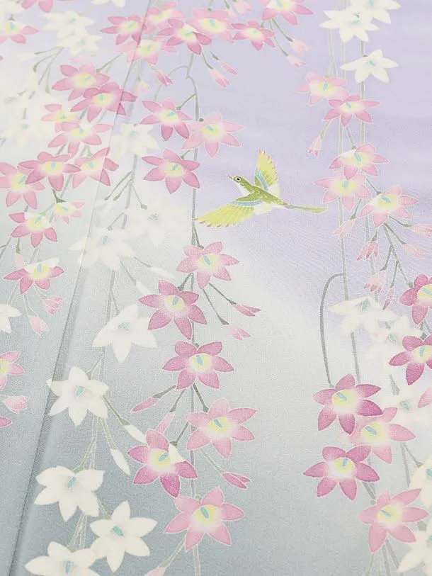 訪問着ﾚﾝﾀﾙ799 加賀友禅 藤村建雄 うす紫 | 着物レンタルの京都かしい