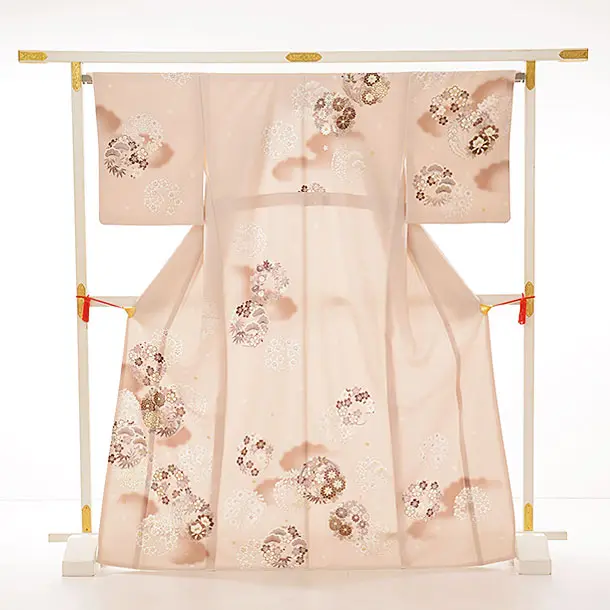訪問着レンタルtc861 JAPANSTYLE ベージュ地 花丸(化繊) | 着物