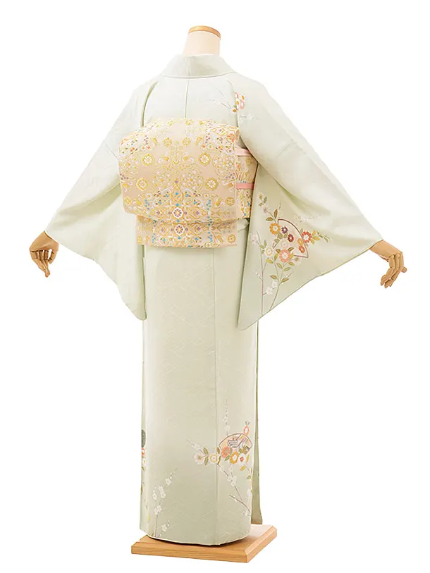 正絹　訪問着　梅桜紅葉藤松橘　袷　た共八掛 正絹 訪問着 梅桜紅葉藤松橘 袷 た共八掛