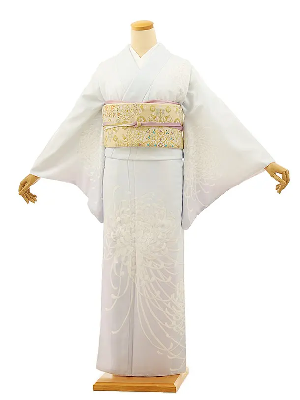 訪問着tc909 薄水色裾薄紫乱菊