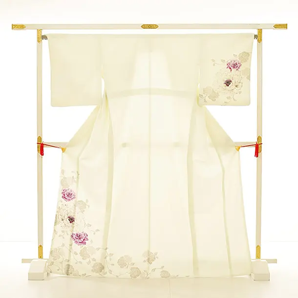 訪問着tc934 JAPANSTYLEアイボリー地大輪花 | 着物レンタルの