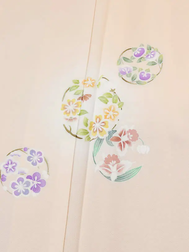 専用ページ　訪問着　ピンク 訪問着t1291 JAPAN STYLE ピンクベージュ洋花更紗 | 着物