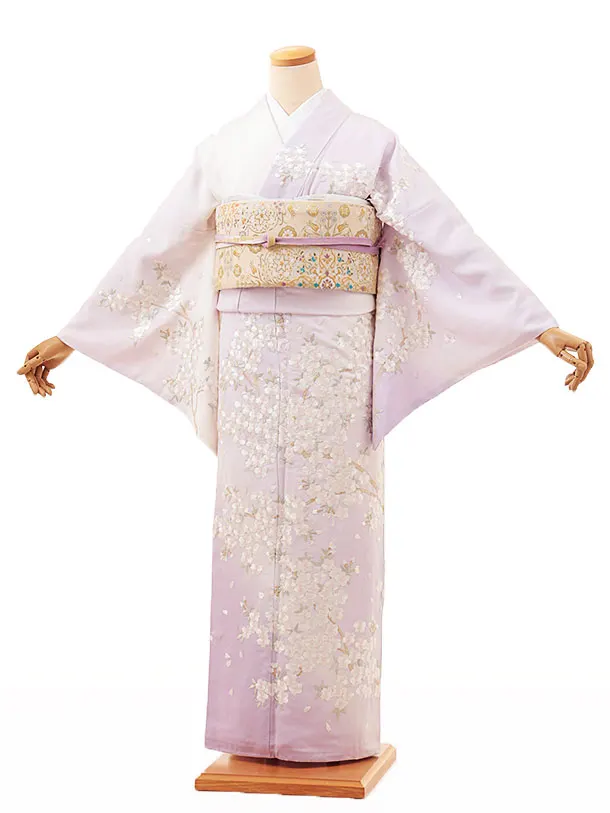 夏用着物　刺繍　涼しい セオα夏着物・浴衣（リバーレース/モノクローム） SAK-SK200318