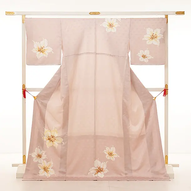 正絹 たたき染め 訪問着 トールサイズ リサイクル訪問着袷 友禅染め 黒 モダン たたき染め 身丈155cm