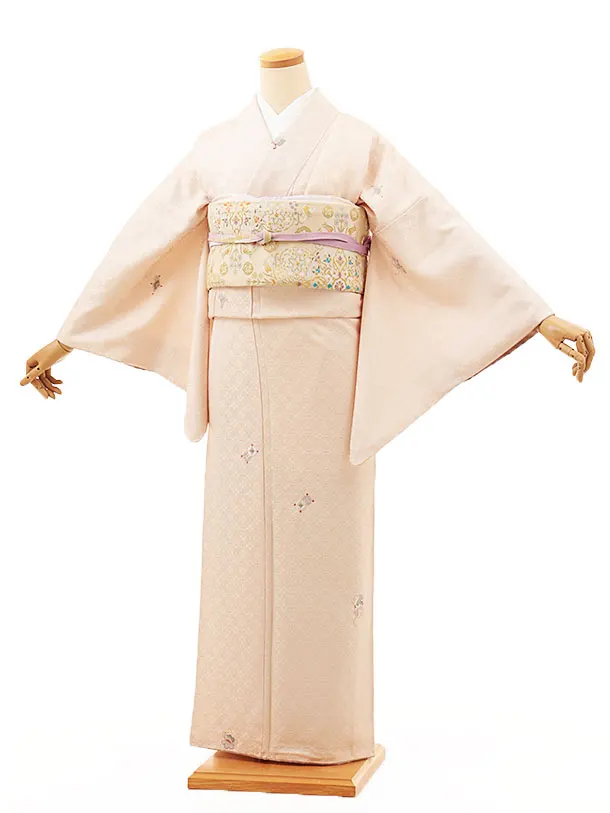 訪問着t1113 ピンク牡丹藤桜(トールサイズ) | 着物レンタルの