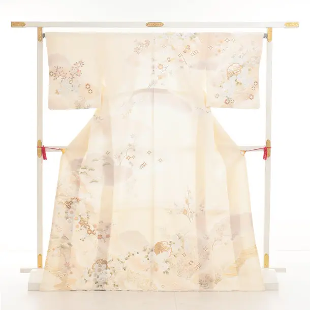 訪問着 ホワイト 地グラデーションの裾模様 訪問着 ホワイト 地グラデーションの裾模様 訪問着、付下げ、色