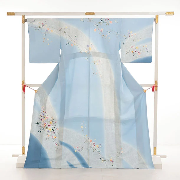 訪問着　フルセット　東屋　藤　鹿の子絞り　上品な華やかさ　入学式　卒業式　L4 絞り染め作家 訪問着 No.AA-0447-Lサイズのレンタル｜きもの365