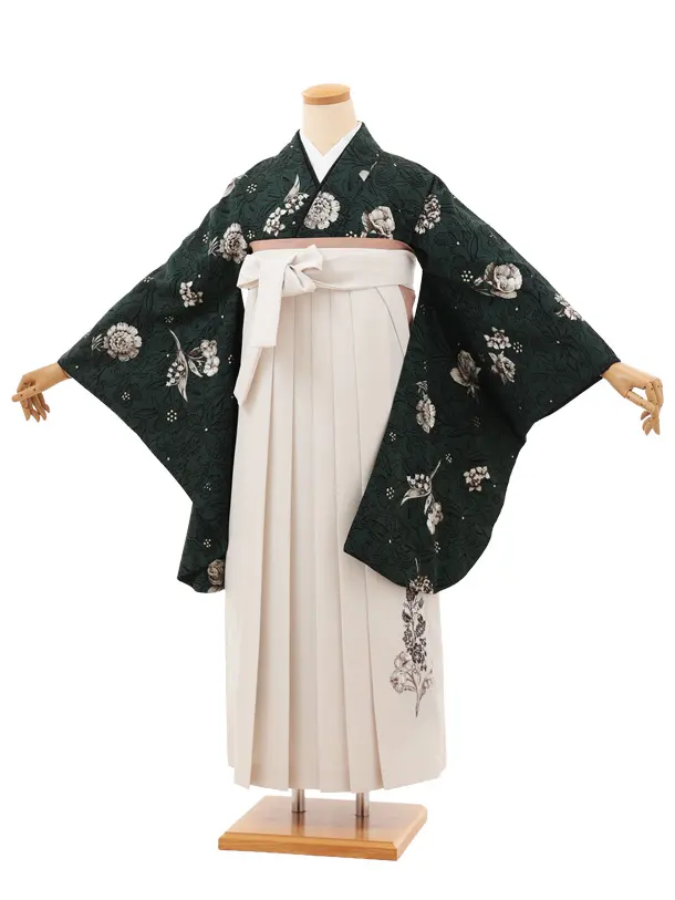 卒業袴T110　JILLSTUART グリーンフルール×アイボリー