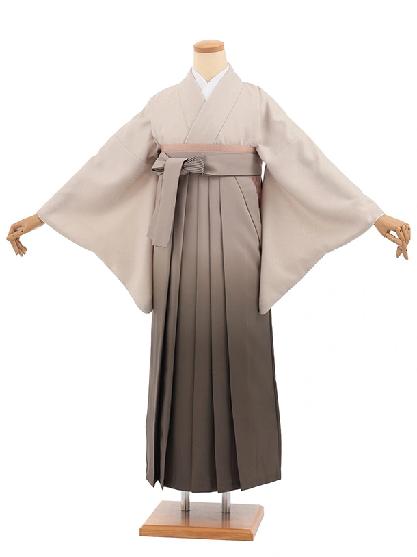 先生,教員向け袴レンタルT348ベージュ×ベージュぼかし　