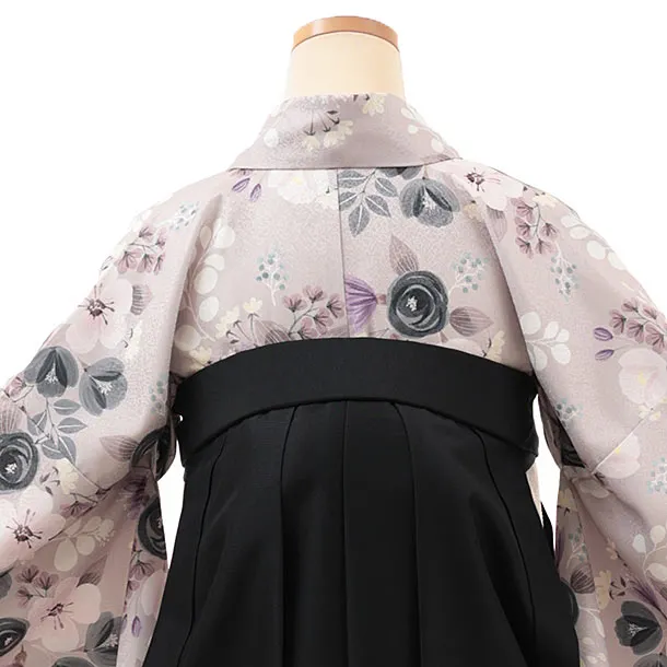 MITTAN 別注 SAGYO 野袴 卒業式袴レンタルV476 ニュアンスピンクﾊﾟｽﾃﾙﾌﾞｰｹ×黒 | 着物