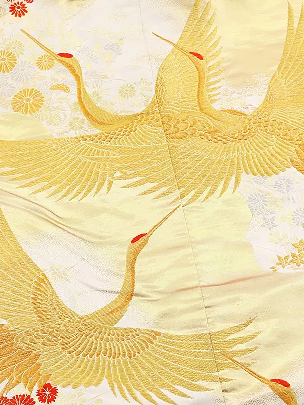 専用です☆アンティーク飛翔鶴が可愛らしい着物単品 専用です☆アンティーク飛翔鶴が可愛らしい着物単品 色打掛