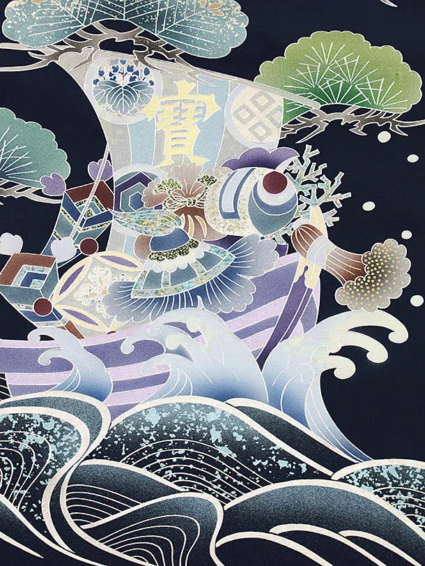 ぽわろ様 新品 純古典お宮参り 京友禅工芸染 大鷹と日本一富士