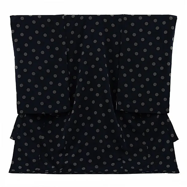 男児産着 お宮参りレンタル2701 濃紺 ドット