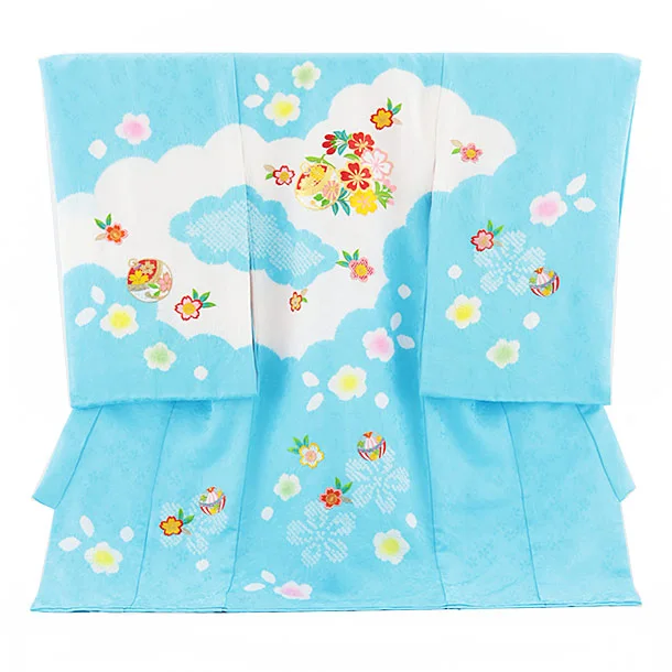 お宮参り 着物とドレス 夏用・7・8月向け】お宮参り産着レンタル 男の子｜黒地に鷹と