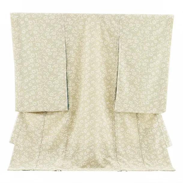 女児産着 お宮参り レンタル2645 薄グリーン地 小花