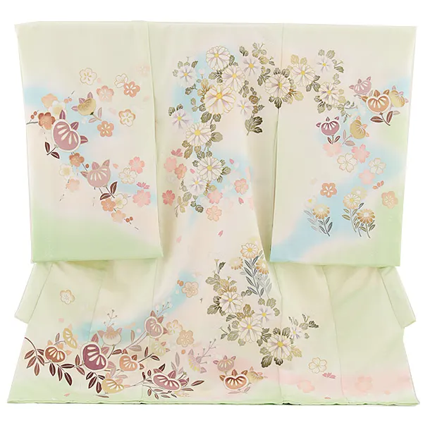 おまとめ2点　 正絹　昭和レトロ　アンティーク　お宮参り　女の子 産着 レンタル 女の子 祝着 古典柄 レトロ アンティーク系 6点