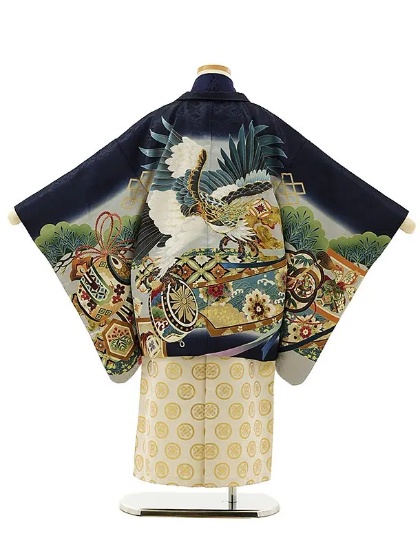 七五三　5歳男の子　13点セット　鷹　松　金袴 楽天市場】【七五三】 男児 5歳 袴 レンタルセット かんたん着付け 鷹