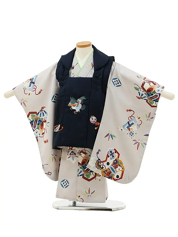 七五三☆三歳お祝着☆新品☆4点セット☆ポリエステル☆被布 七五三 三歳被布セット ピンク絞り風/のし柄 ポリエステル