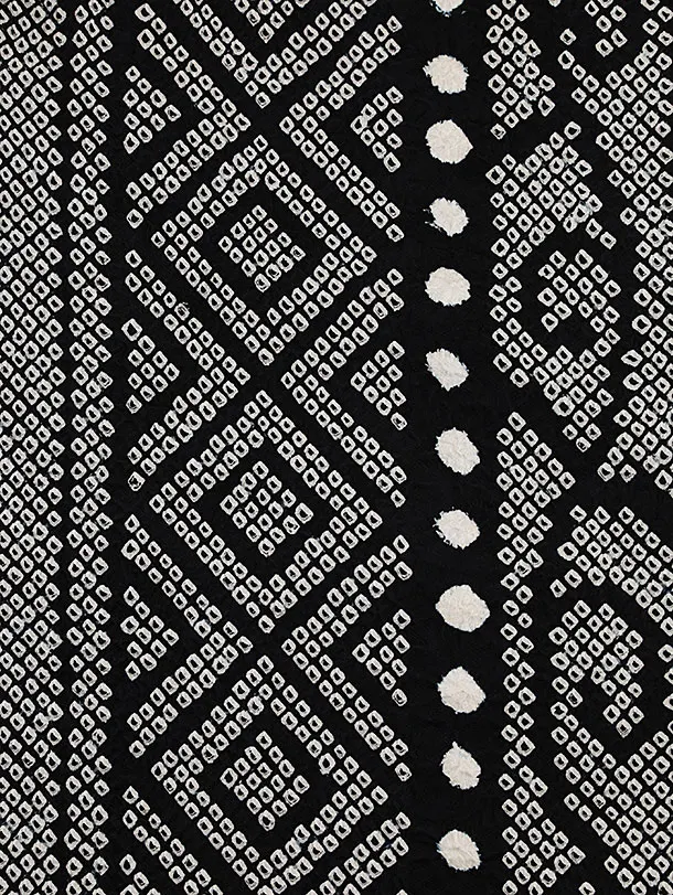 七五三(3歳男児被布)W404【正絹】黒刺繍宝尽くし×黒絞り柄