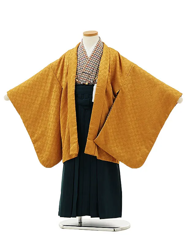 七五三男児　MIN77 フルパック かんたん七五三(5歳男袴)X834 ブルーぼかし 白鷹×グレーパープル