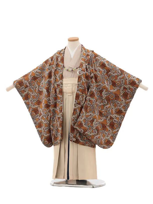 かんたん七五三(5歳男袴)X425 レトロヴィンテージからし