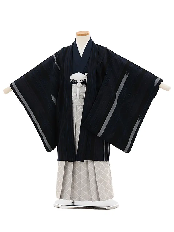 七五三 男の子 着物 袴 男児袴：BY038 【五歳】赤 鷹に小槌と熨斗 七五三男児袴レンタル