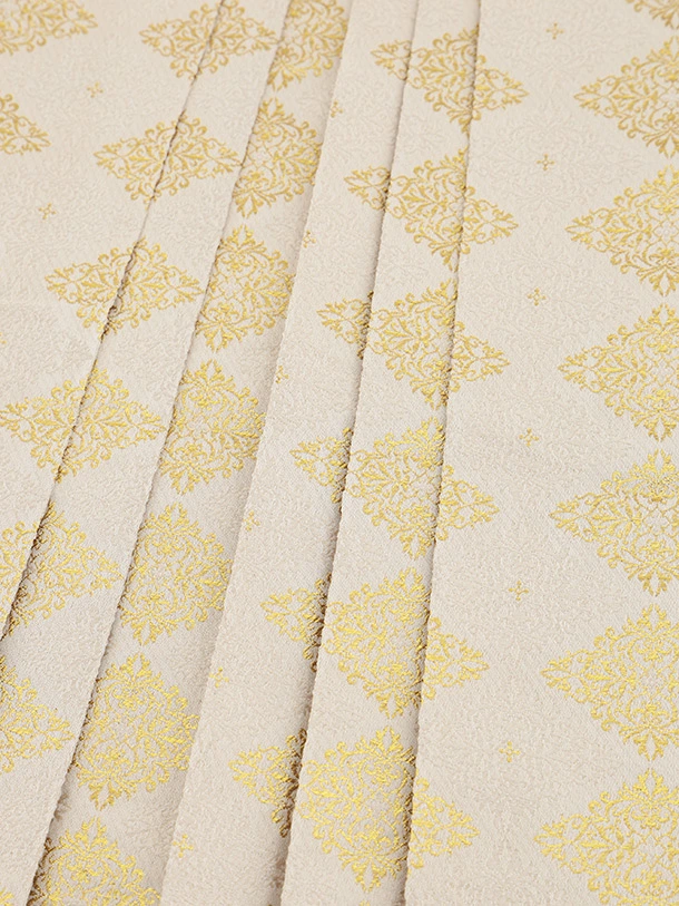 七五三(5歳男袴)X845 紫紺疋田柄刺繍鷹兜×ベージュゴールド | 着物