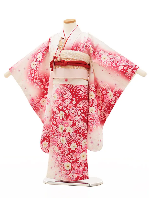 5•木製こけし 赤い花模様 5•木製こけし 赤い花模様