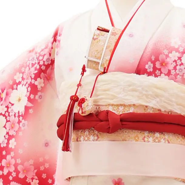 美品　七五三　女の子　子供用 花柄 振袖 帯付き 美品 七五三 女の子 子供用 花柄 振袖 帯付き