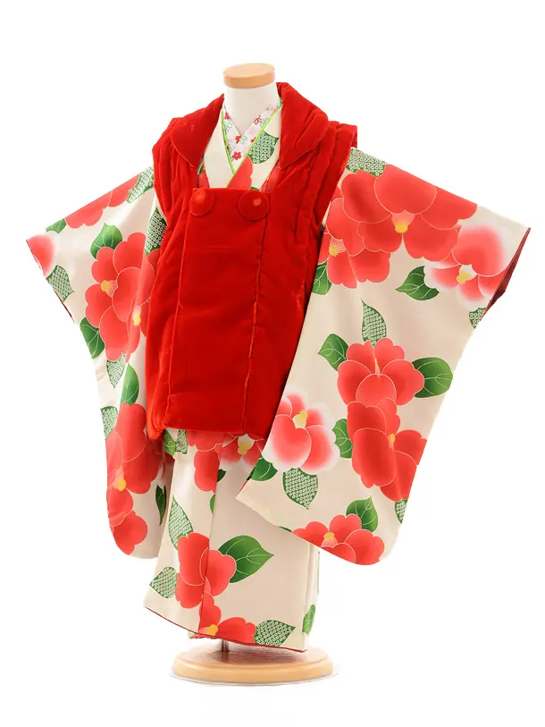 七五三　３歳用　帯、ベルベット被布、ほか小物セット 七五三女の子小物 結び帯はこせこセット 7点セット 3歳 5歳 7歳