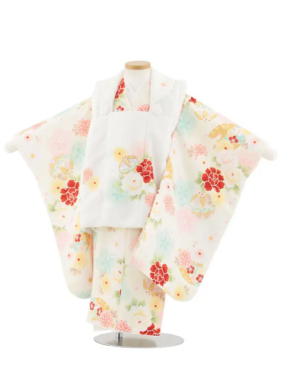 七五三　被布　３歳 被布着物|95〜105cm|七五三着物3歳 女の子(被布)フルセット