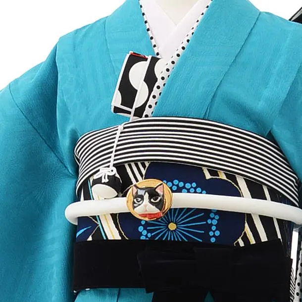 七五三 7歳 祝い着 フルセット 正絹 無地 地紋 レトロ M2505271 七五三 7歳 着物 正絹 フルセット 女の子 フルセット 女の子|7