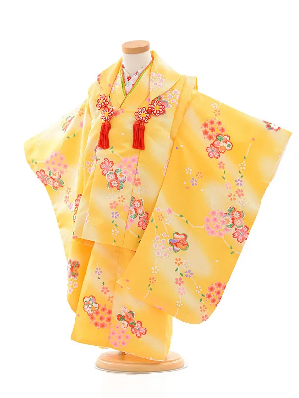 3歳　七五三　黄色 着物 ren-3hs0032_2.jpg