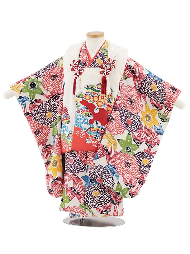 ❪5813❫   ♥  七五三  三歳  女の子着物  正絹  日本製  ♥ 1AP4045000.webp