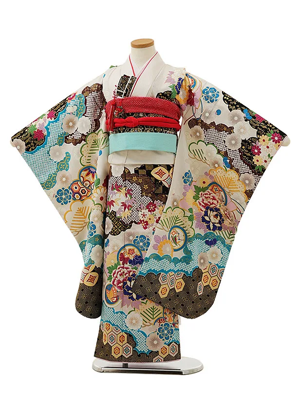 407ag19,小物類■七五三 七歳 アンティーク着物&開き帯 鞠 結び紐■良好 407ag19□七五三 七歳 アンティーク着物&開き帯 鞠 結び紐□良好