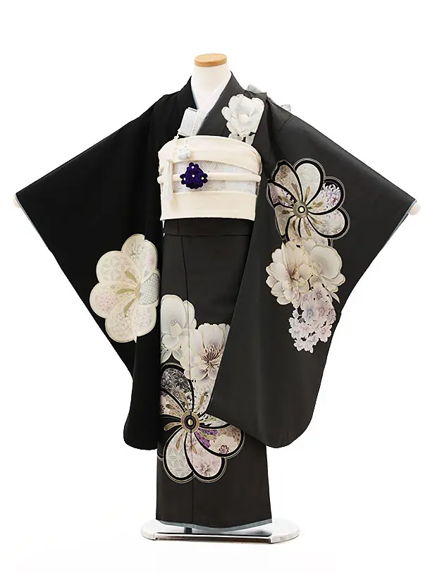 七五三(7歳結び帯)Y009 JAPAN STYLE グレー 絵羽菊尽くし | 着物