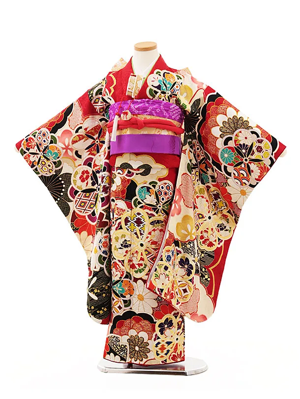 七五三用着物と帯のセット♡上品で高級感ある着物に華やかな結び帯のセットです♡ 七五三用着物と帯のセット♡上品で高級感ある着物に華やか