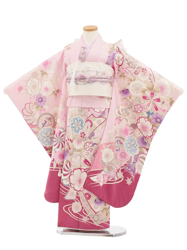 七五三(7歳)Y751 Shinako Collection ﾋﾟﾝｸ 花づくし