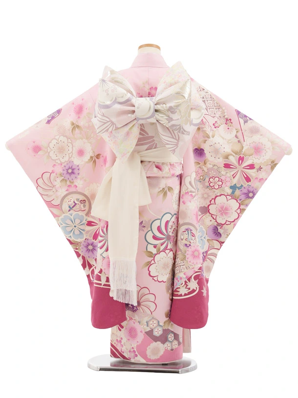 七五三(7歳)Y751 Shinako Collection ﾋﾟﾝｸ 花づくし | 着物レンタルの