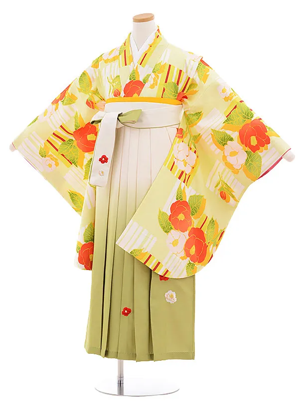 袴 卒業式 小学校 4点セット 一式 イエロー 楽天市場】【レンタル】小学生卒業式袴レンタル（女の子）9563