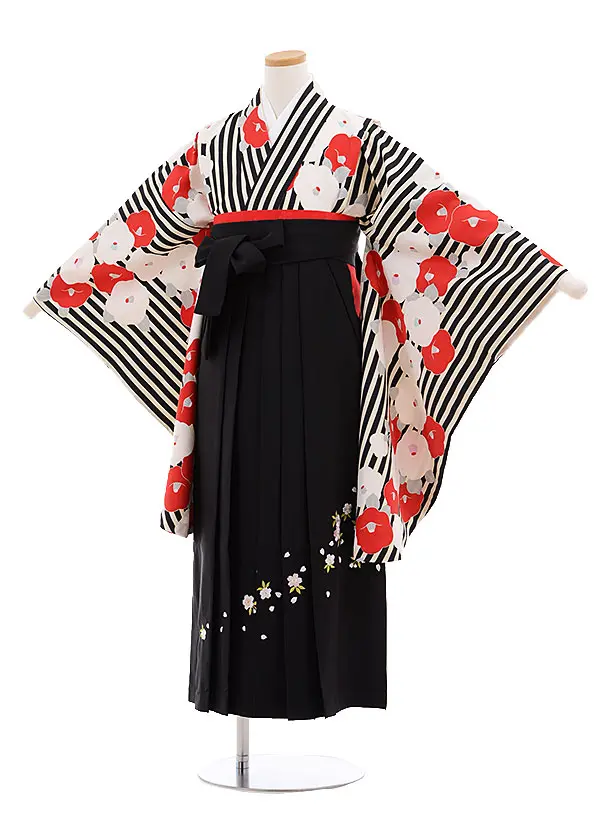 卒業式　袴　女の子　小学生　黒猫柄 楽天市場】小学生 袴 卒業式（柄猫柄）（キッズ・ベビー