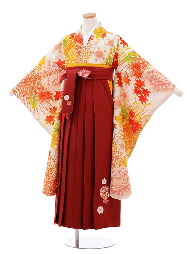 や*け様 litmus ジャケット　8月31日までの出品 小学生女卒業袴Z058ちはやふる×JAPANSTYLEｸﾘｰﾑ乱菊×ｴﾝｼﾞ袴